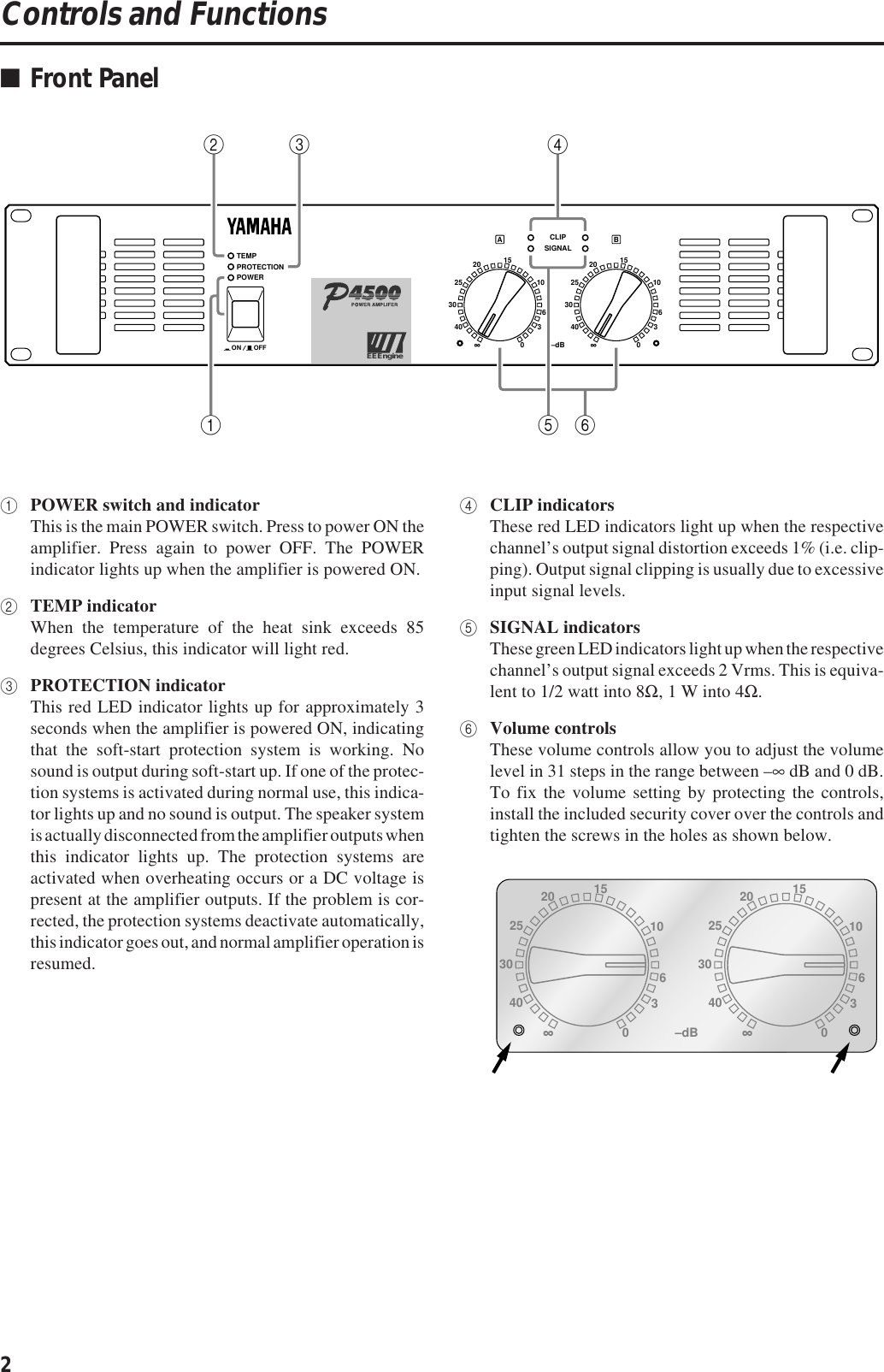 Page 4 of 12 - Yamaha P1600-Owners-Manual P4500/3200/1600_E O/M  Yamaha-p1600-owners-manual