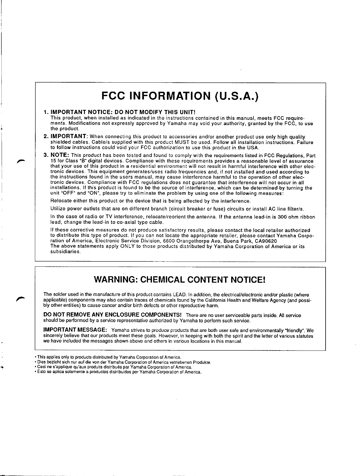 Page 9 of 10 - Yamaha  PSR-100 Owner's Manual PSR100E