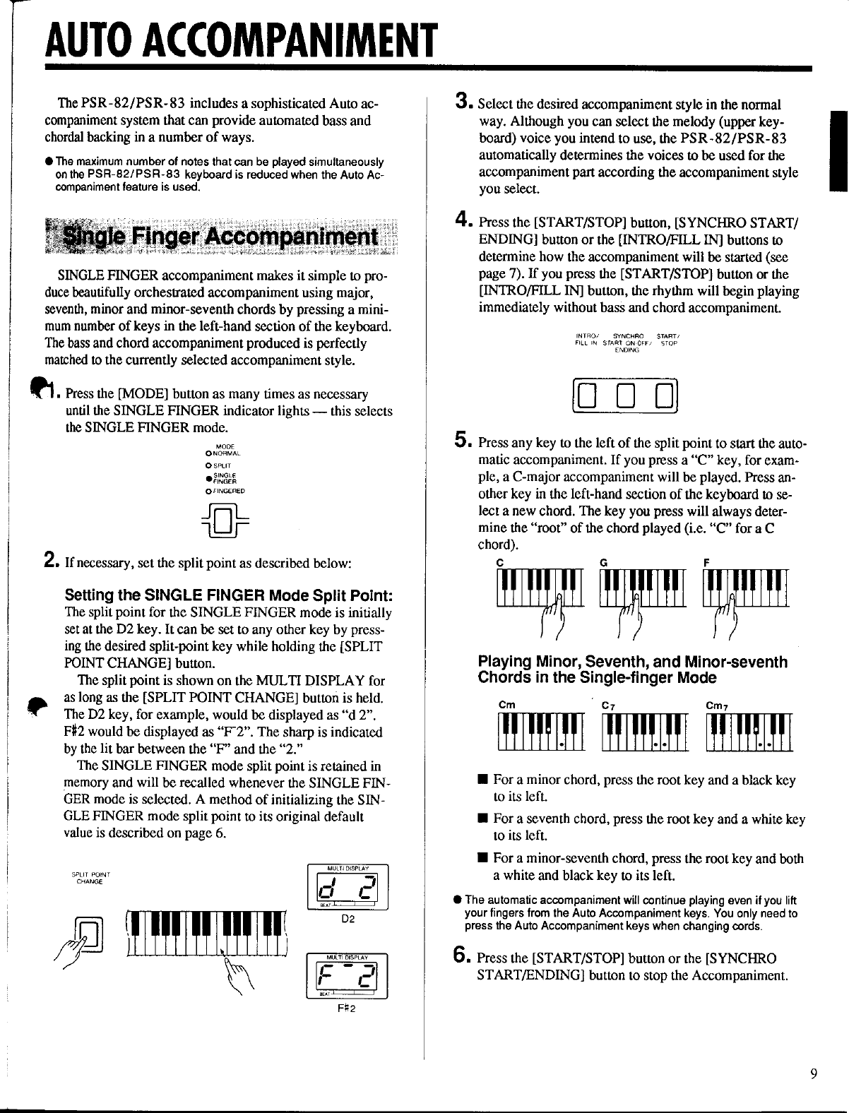 Yamaha PSR 83/PSR 82 Owner's Manual (Image) PSR83E