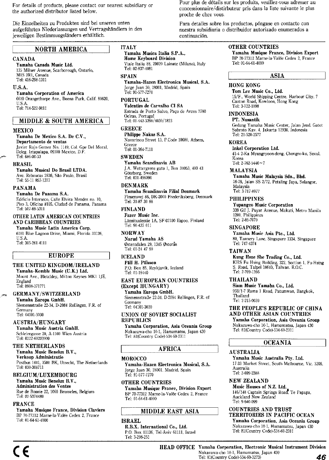 Page 10 of 11 - Yamaha  PSS-101/PSS-102 Owner's Manual (Image) PSS102F