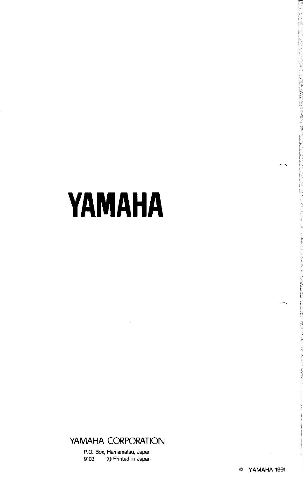 Page 11 of 11 - Yamaha  PSS-101/PSS-102 Owner's Manual (Image) PSS102F