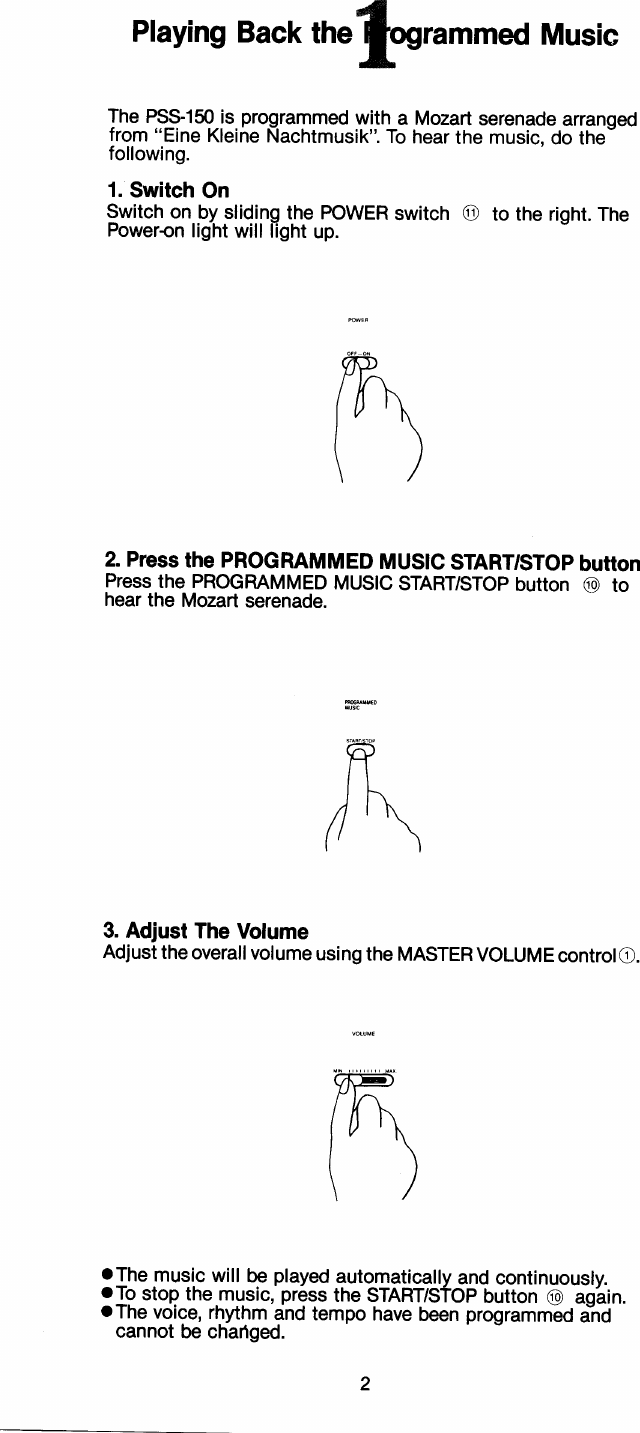 Page 3 of 11 - Yamaha  PSS-150 Owner's Manual PSS150E