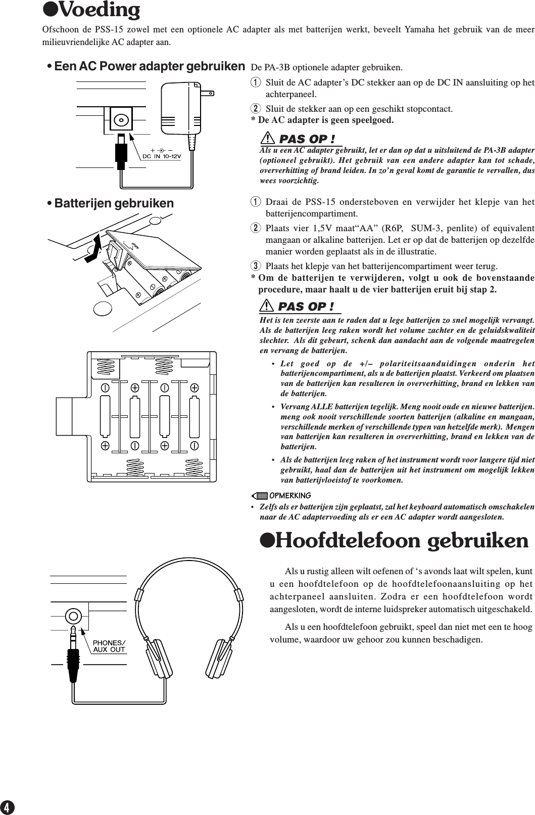 Page 4 of 8 - Yamaha PSS15NL PSS-15 Owner's Manual