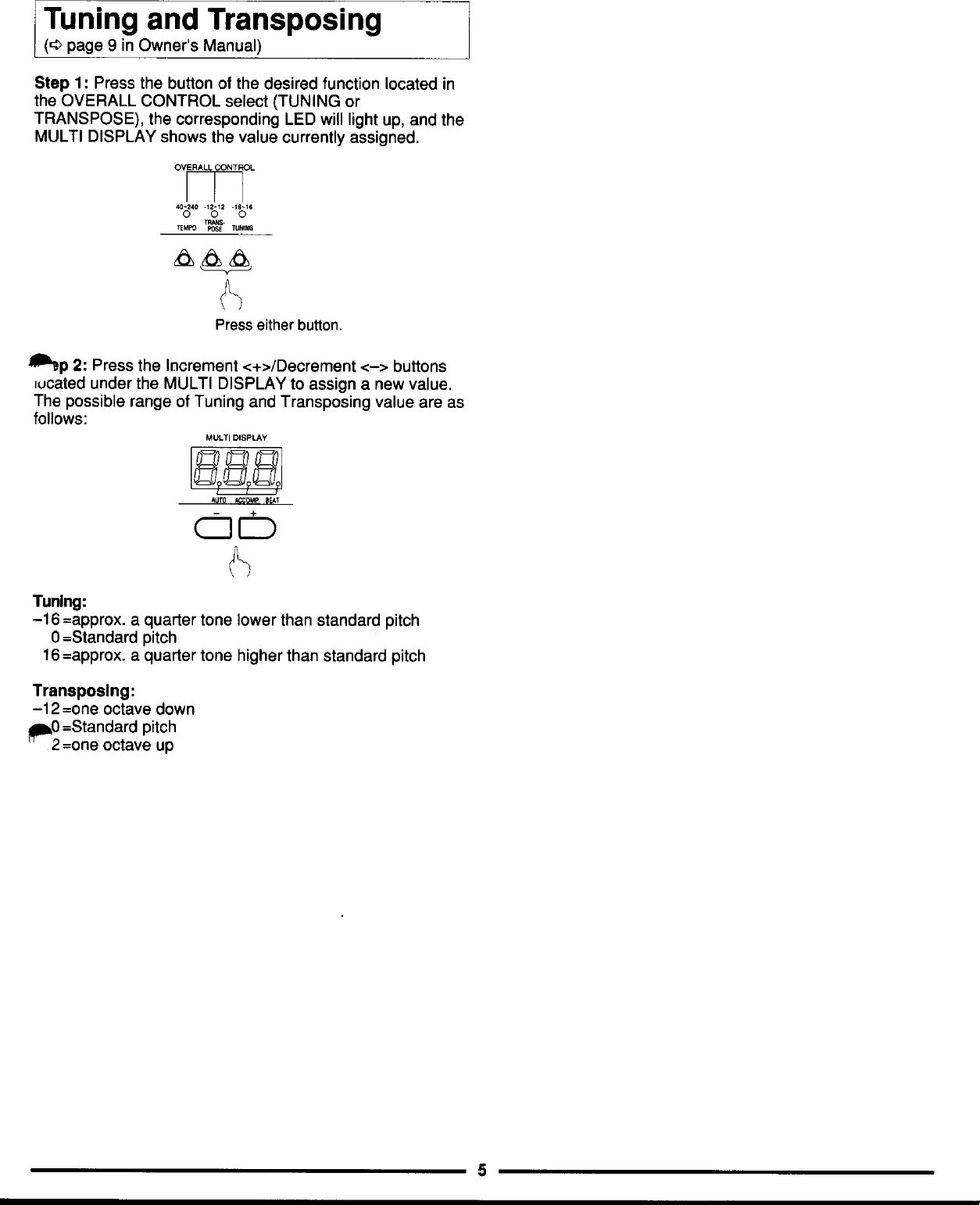 Page 5 of 10 - Yamaha  PSS-595 Quick Reference (Image) PSS595E2
