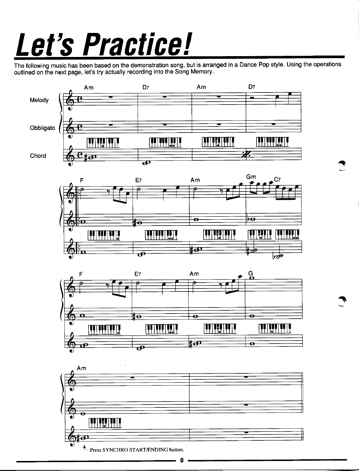 Page 8 of 10 - Yamaha  PSS-595 Quick Reference (Image) PSS595E2