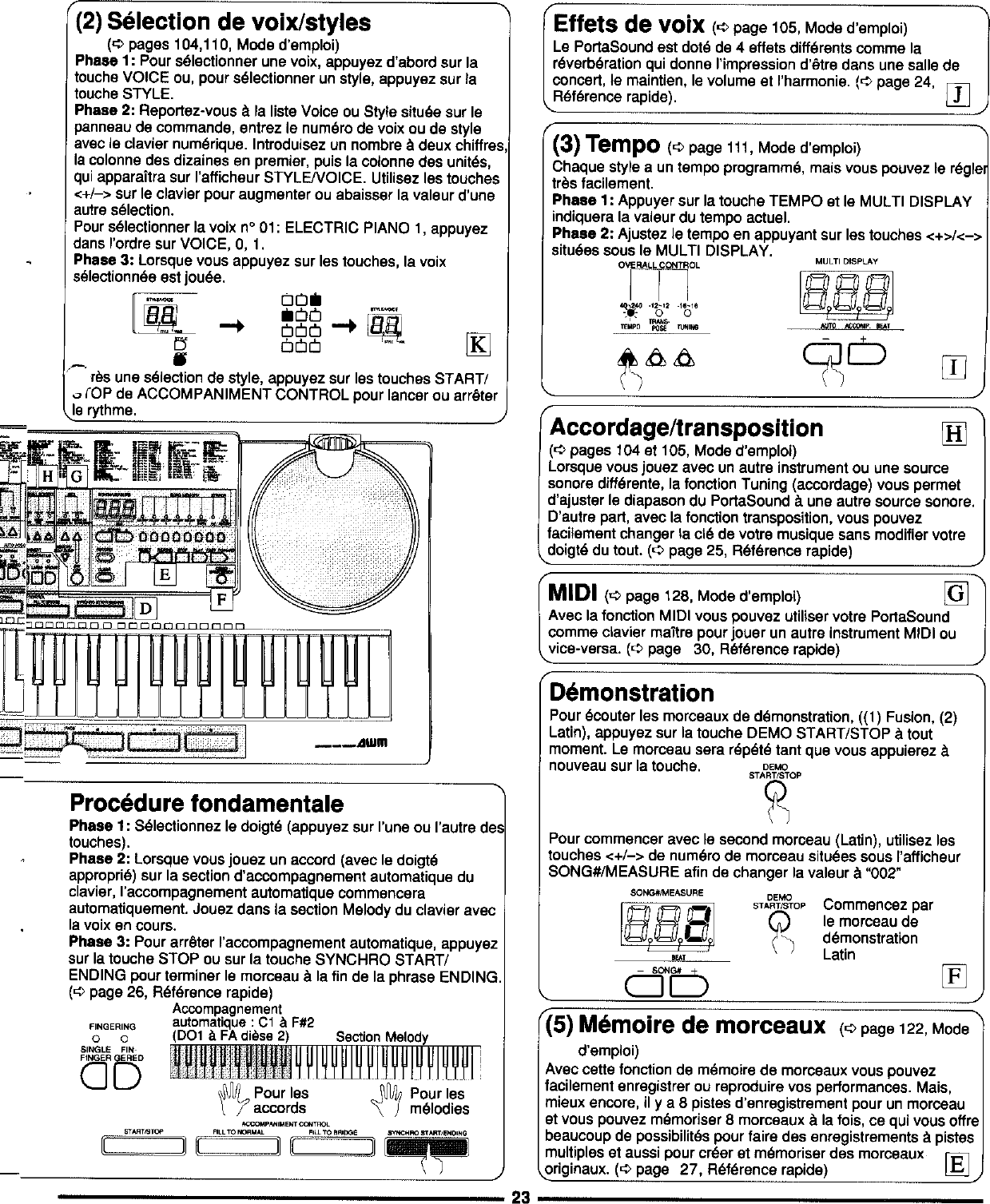 Page 3 of 10 - Yamaha  PSS-795 Quick Reference (Image) PSS795F2