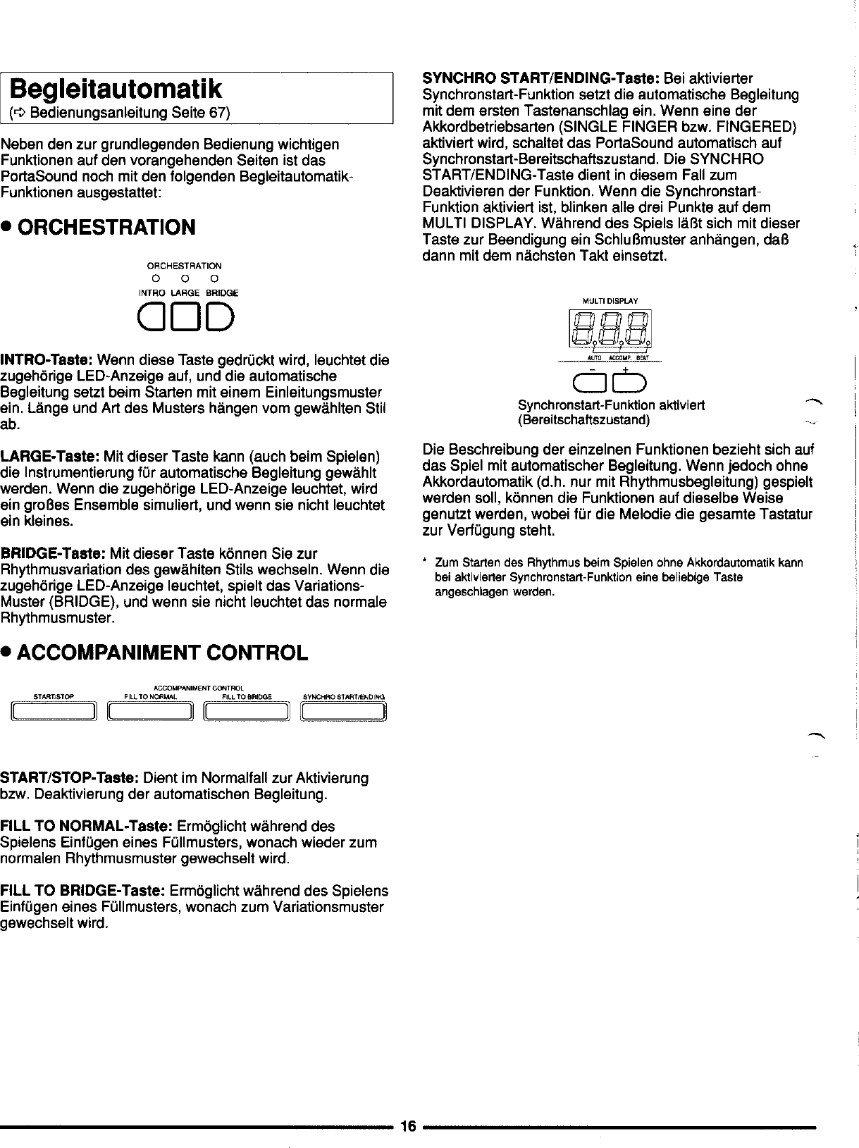 Page 6 of 10 - Yamaha  PSS-795 Quick Reference (Image) PSS795G2