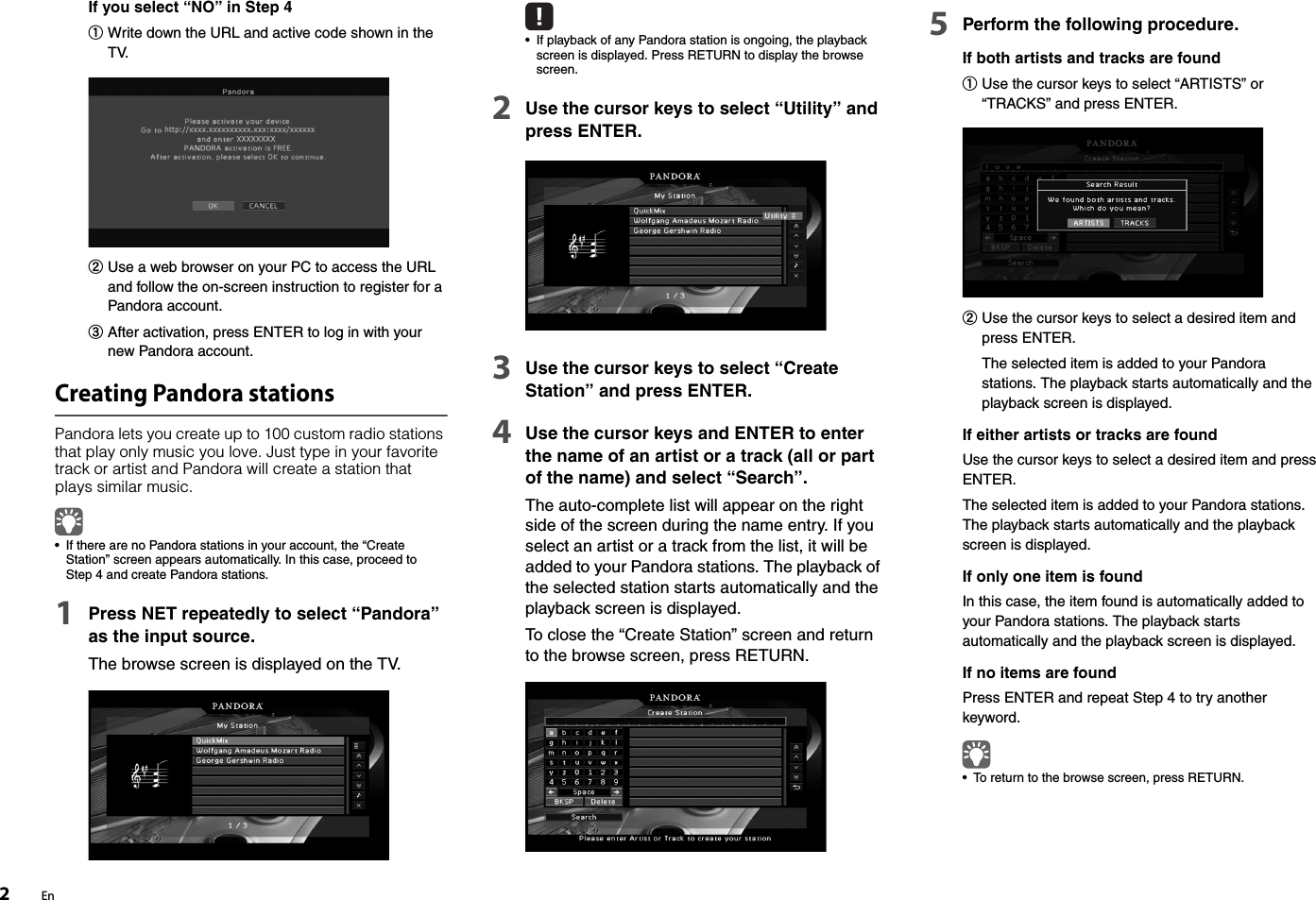 Page 2 of 4 - Yamaha  Supplement For Pandora English