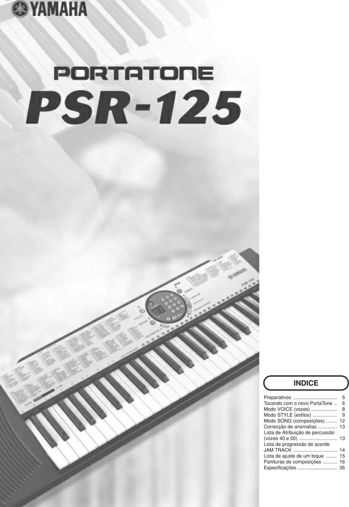 Yamaha Portatone Psr 125 Users Manual