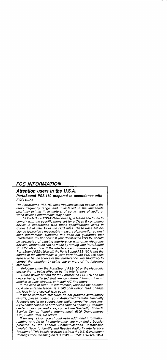 Page 10 of 11 - Yamaha Pss-150-Owners-Manual Yamaha-pss-150-owners-manual