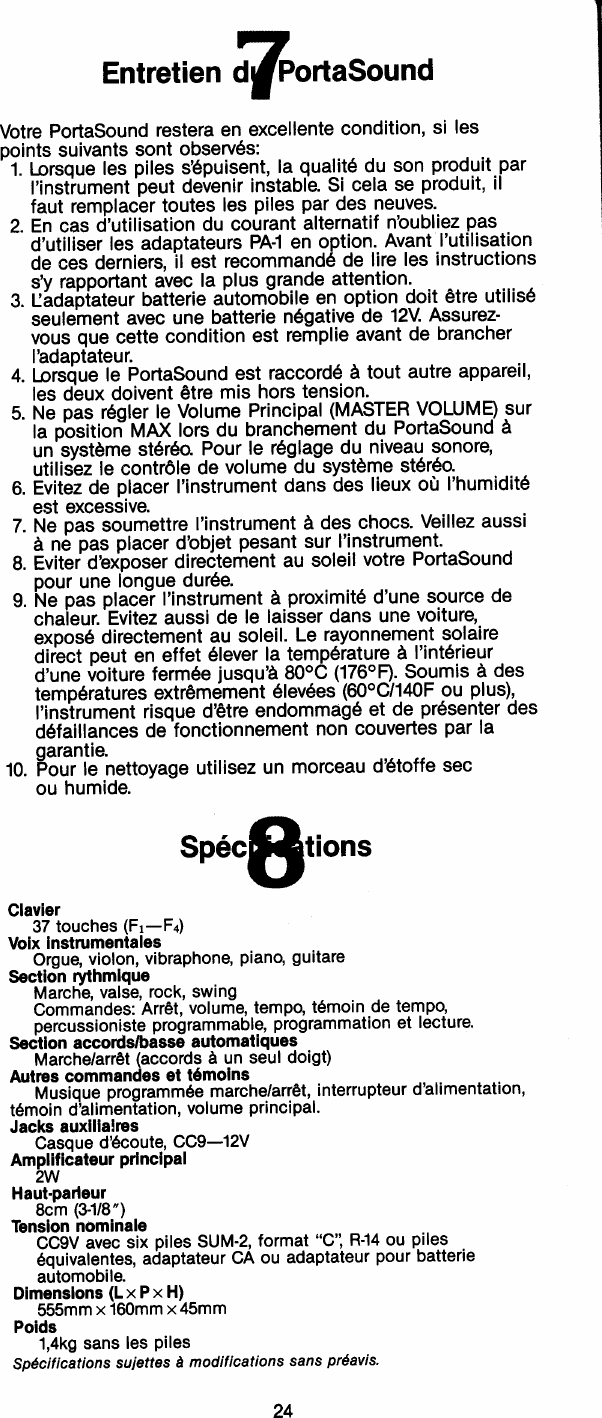 Page 9 of 11 - Yamaha Pss-150-Owners-Manual Yamaha-pss-150-owners-manual