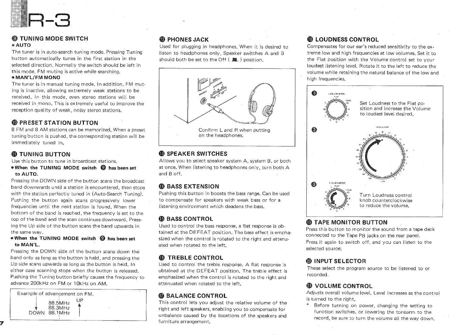 Page 8 of 12 - Yamaha .橡.ページ) R-3 OWNER'S MANUAL R3