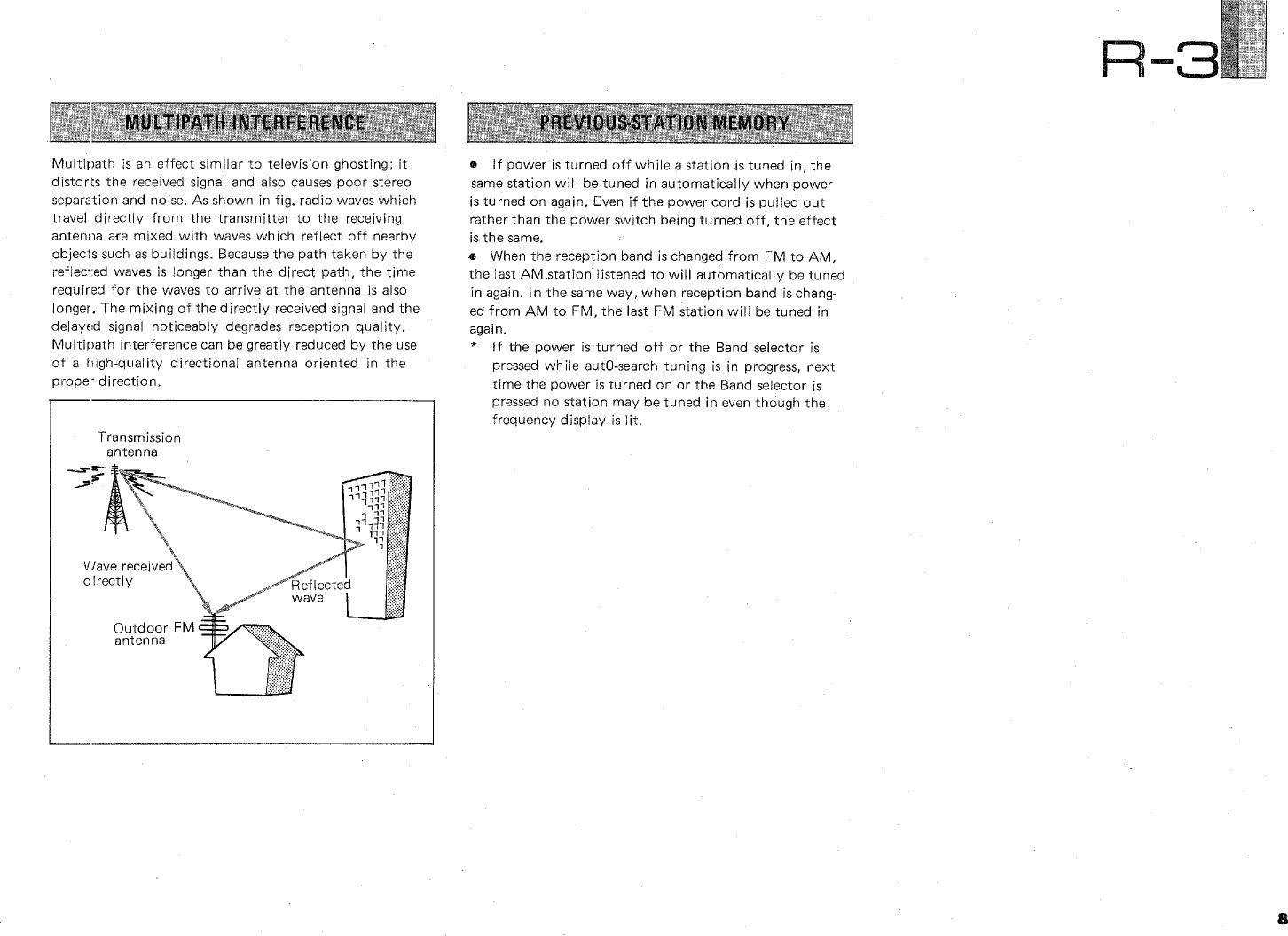 Page 9 of 12 - Yamaha .橡.ページ) R-3 OWNER'S MANUAL R3
