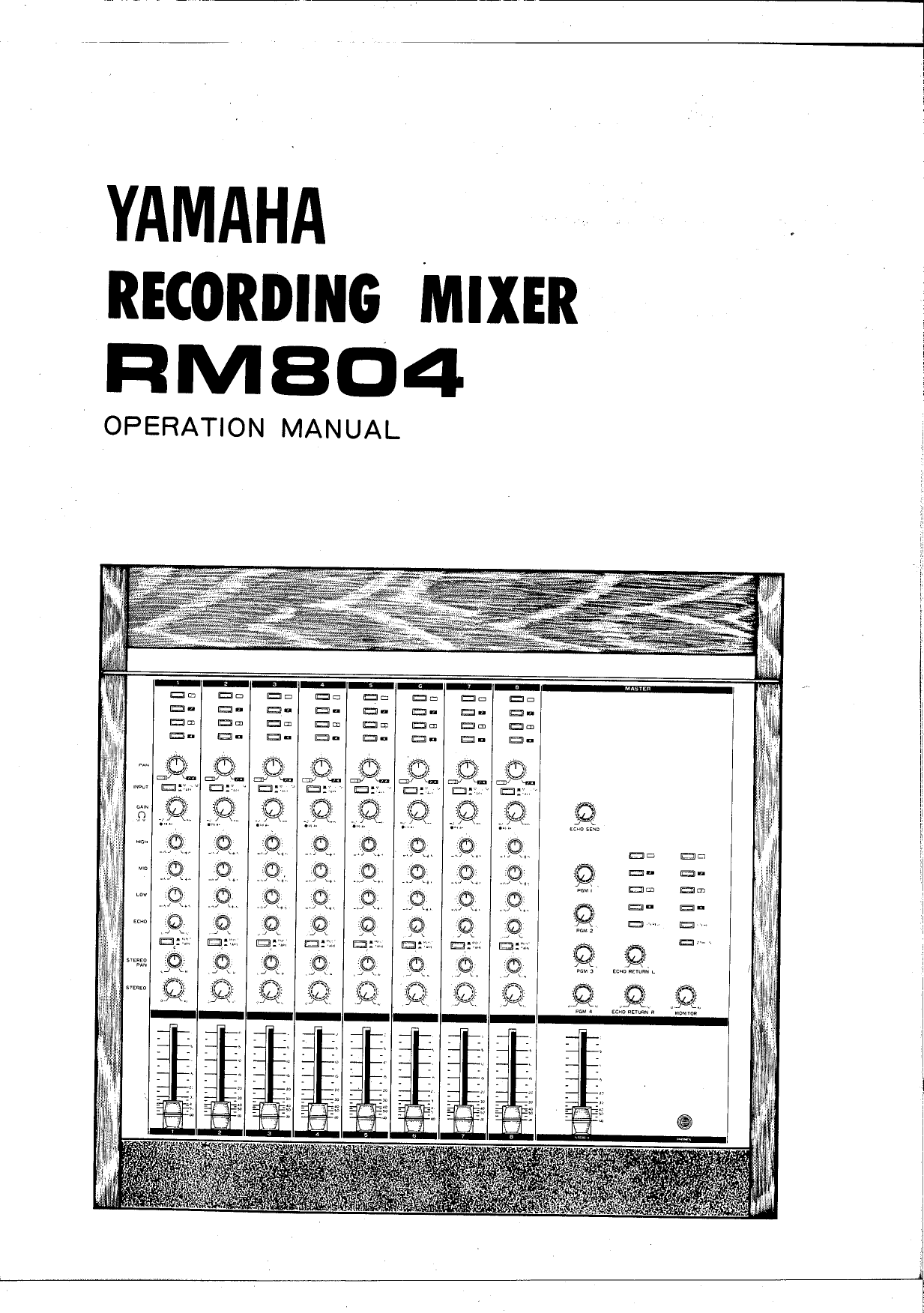 Page 1 of 12 - Yamaha  RM804 Owner's Manual (Image) RM804E