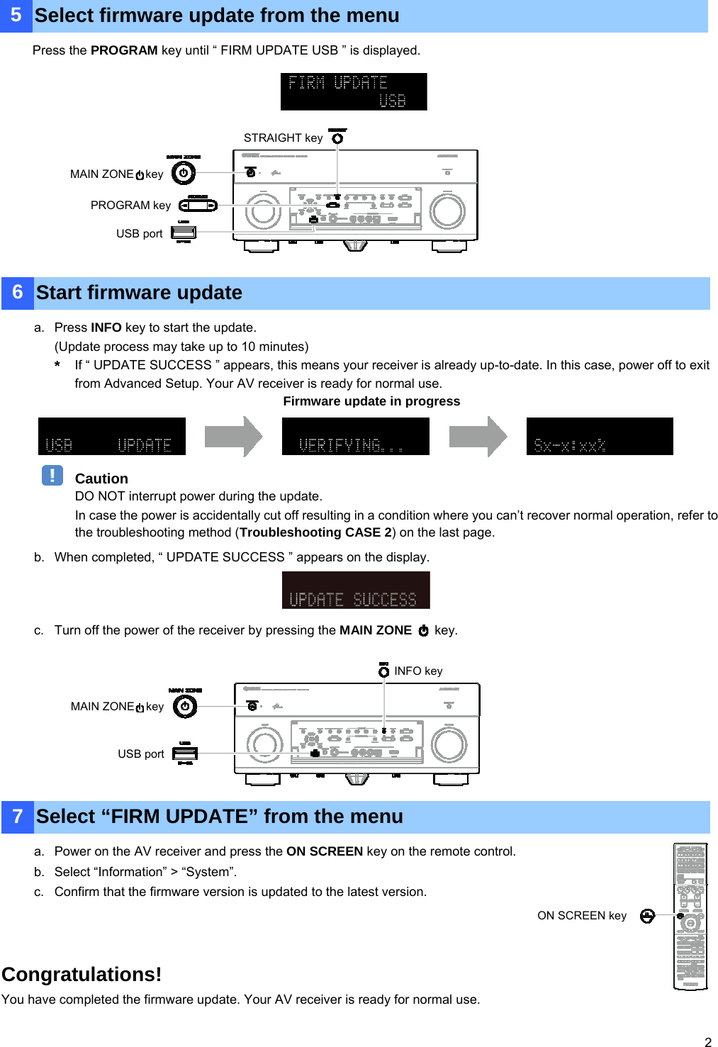 Page 2 of 3 - Yamaha RX-A1020_RX-V1073 Firmware Update_Installation_Manual RXA1020 RXV1073 Update