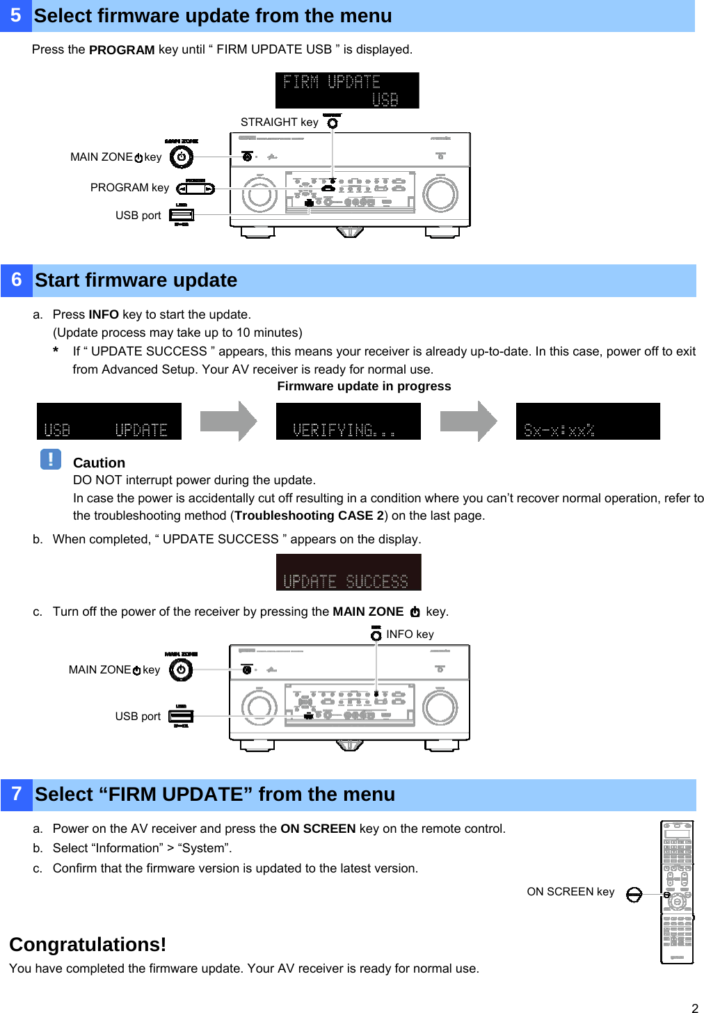 Page 2 of 3 - Yamaha RXA2020_RXA3020_RXV2073_RXV3073 Firmware Update_Installation_Manual RXA2020 A3020 RXV2073 V3073 Update