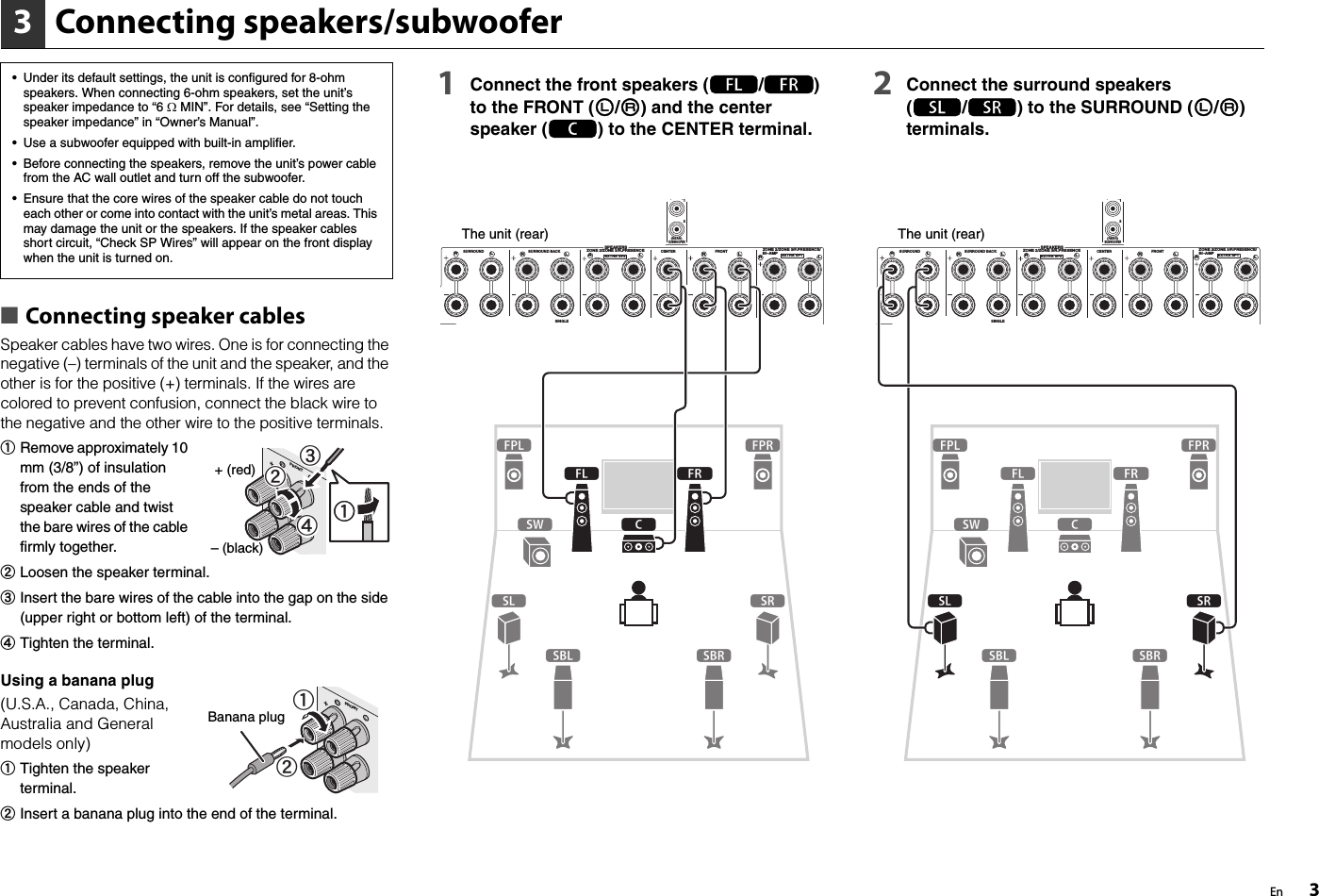 Page 3 of 8 - Yamaha  RX-A2020 Easy Setup Guide