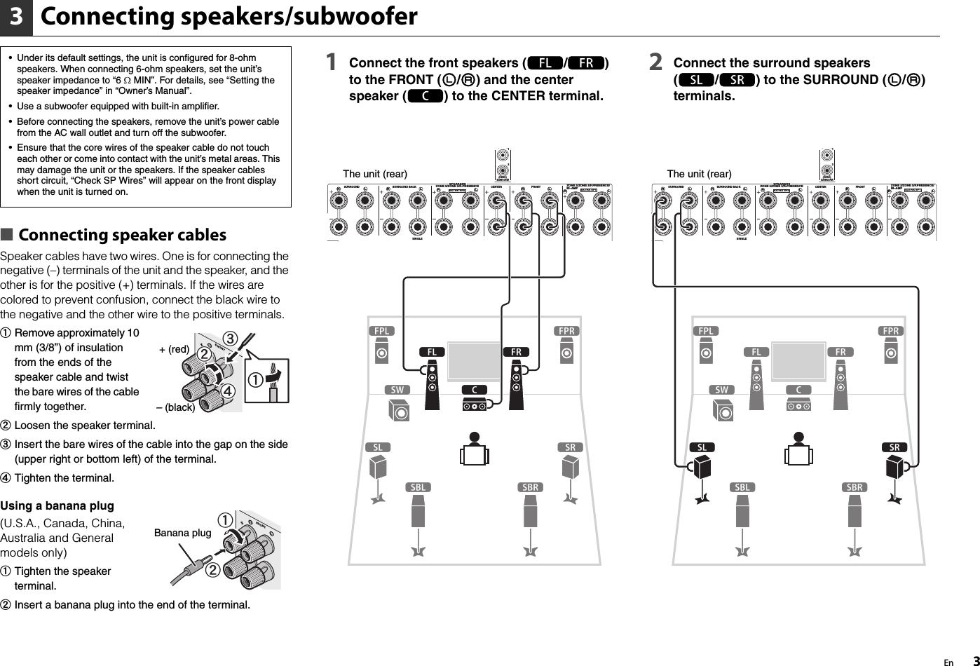 Page 3 of 8 - Yamaha  RX-A3030/A2030 Easy Setup Guide RX-A3030 2030 Esg UAB