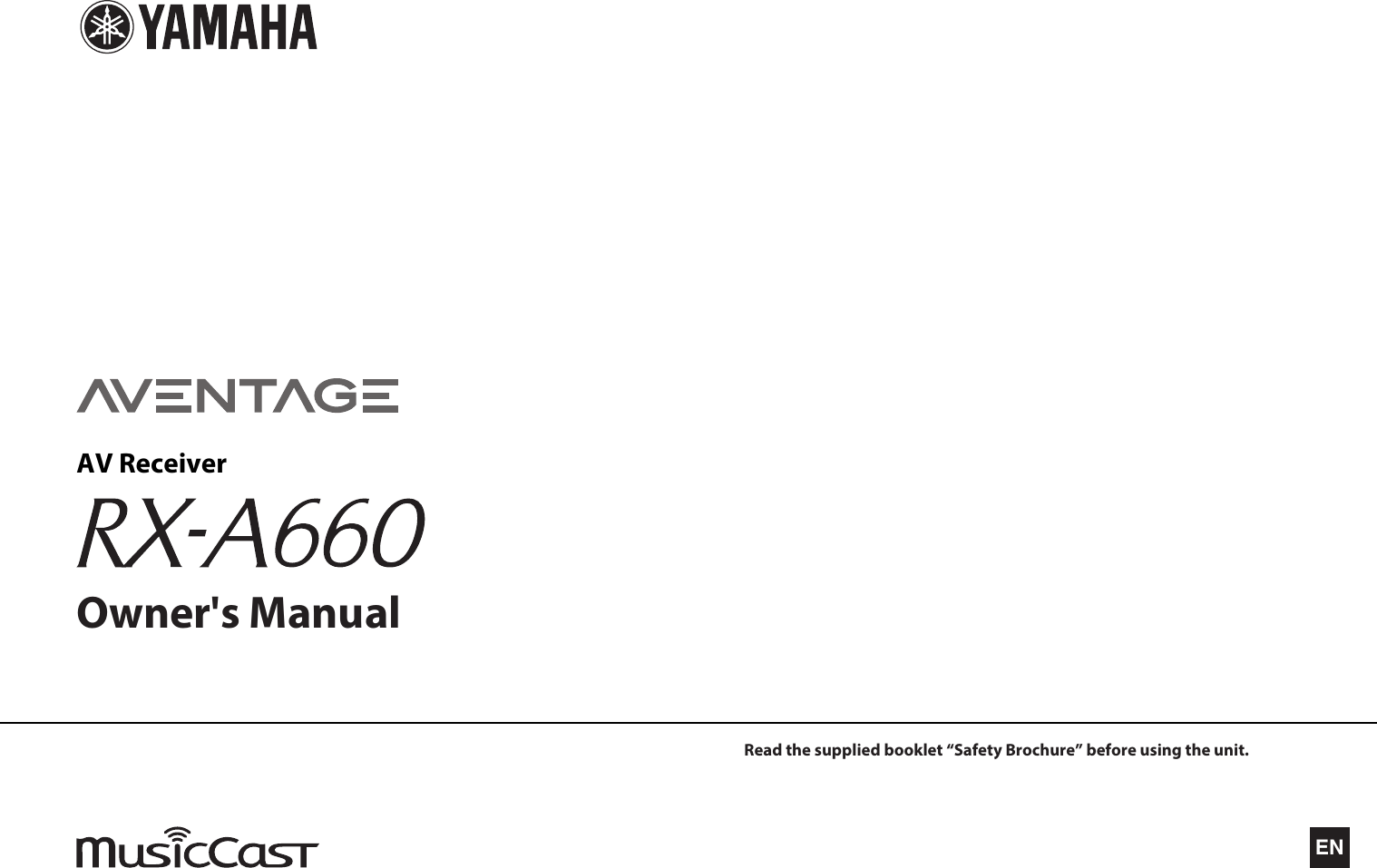 Yamaha RX A660 Owner’s Manual English