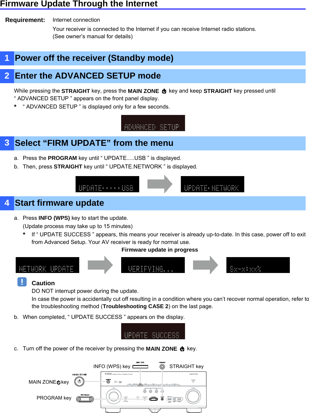 Page 2 of 6 - Yamaha - Update_RX-A740 RX-A740 Firmware Update Installation Manual