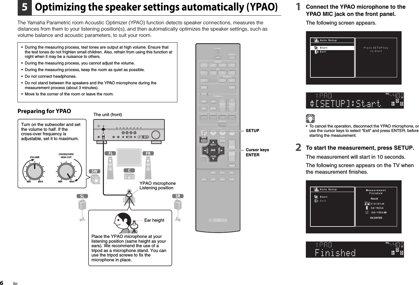 Page 6 of 8 - Yamaha  RX-V375 Easy Setup Guide Esg UAB En