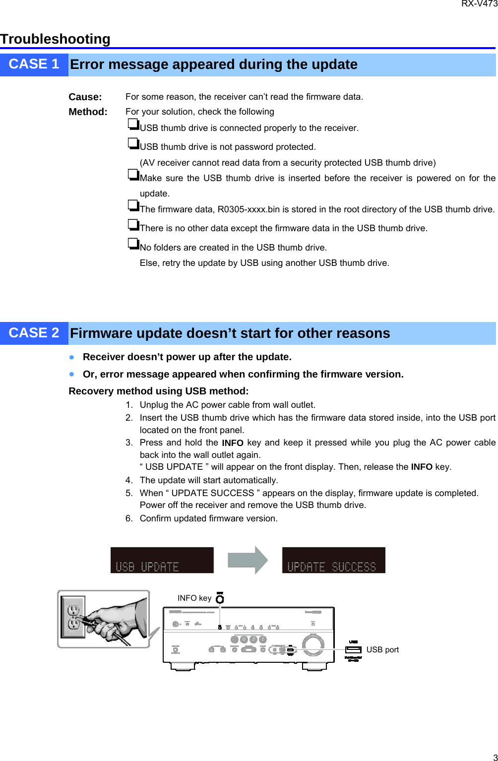 Page 3 of 3 - Yamaha Firmware Update RX-V473 Version 1.16_Installation_Manual RXV473