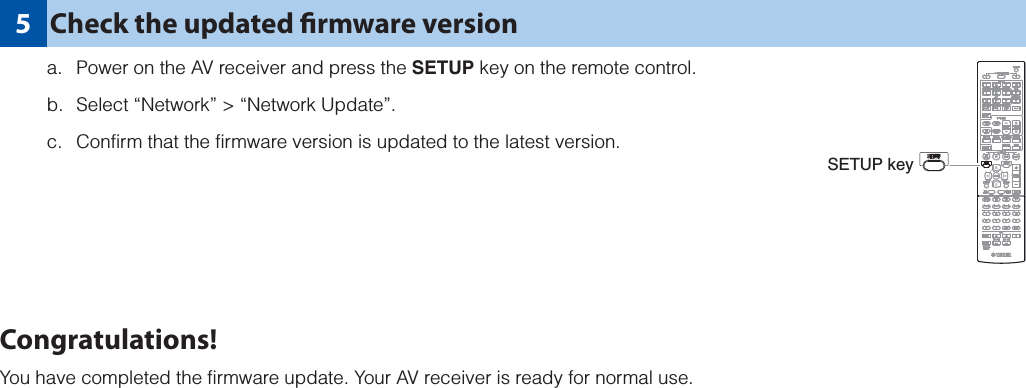 Page 3 of 6 - Yamaha RX-V475/RX-V575/HTR-4066/HTR-5066 Firmware Update Installation Manual RXV475
