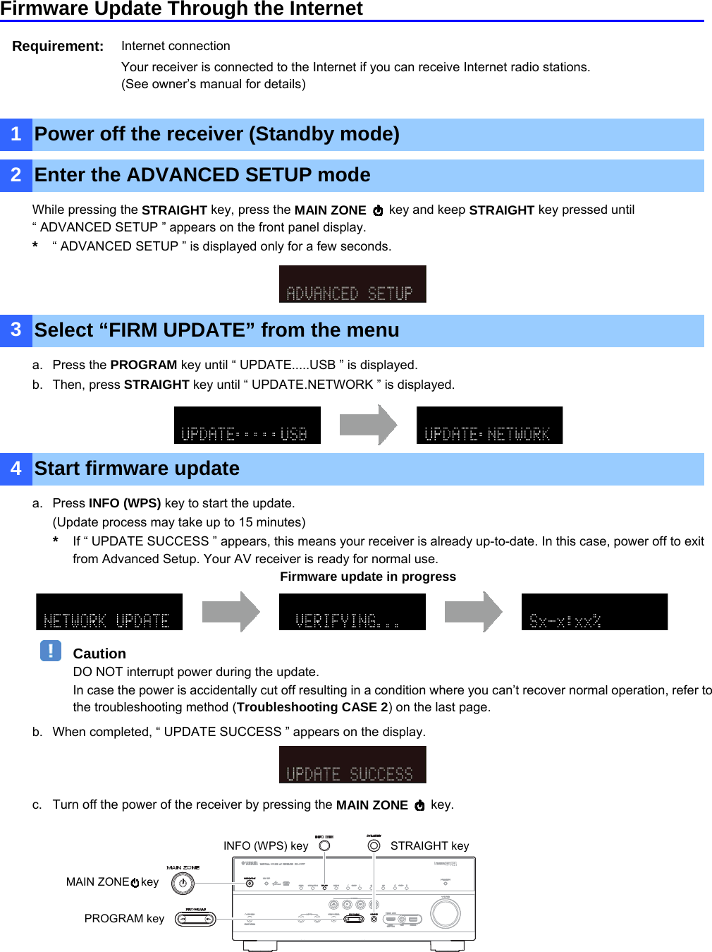 Yamaha Update Rx V677 Htr 6067 Rx V677 Firmware Update Installation Manual