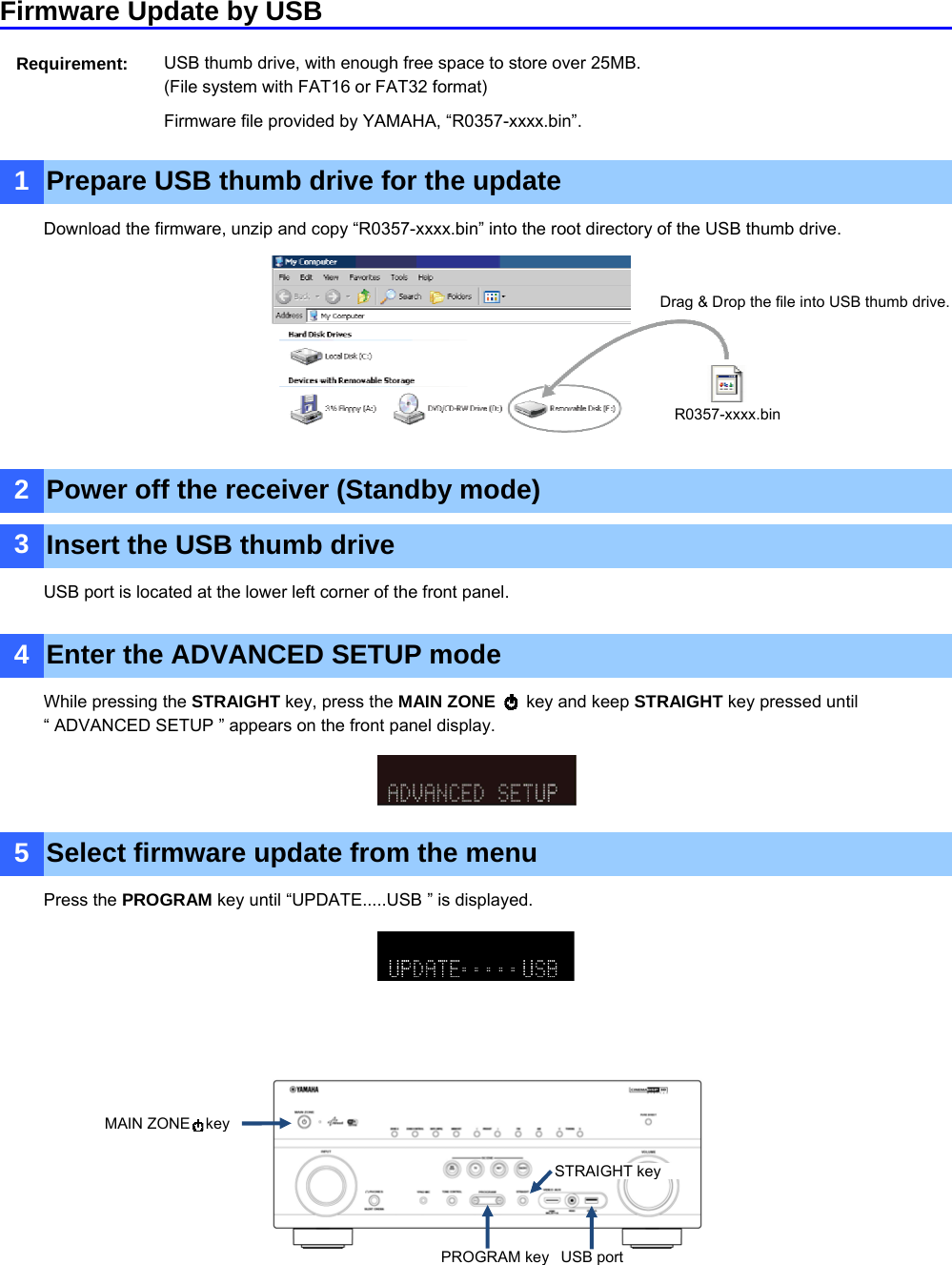 Page 4 of 6 - Yamaha - Update_RX-V777 RX-V777 Firmware Update Installation Manual