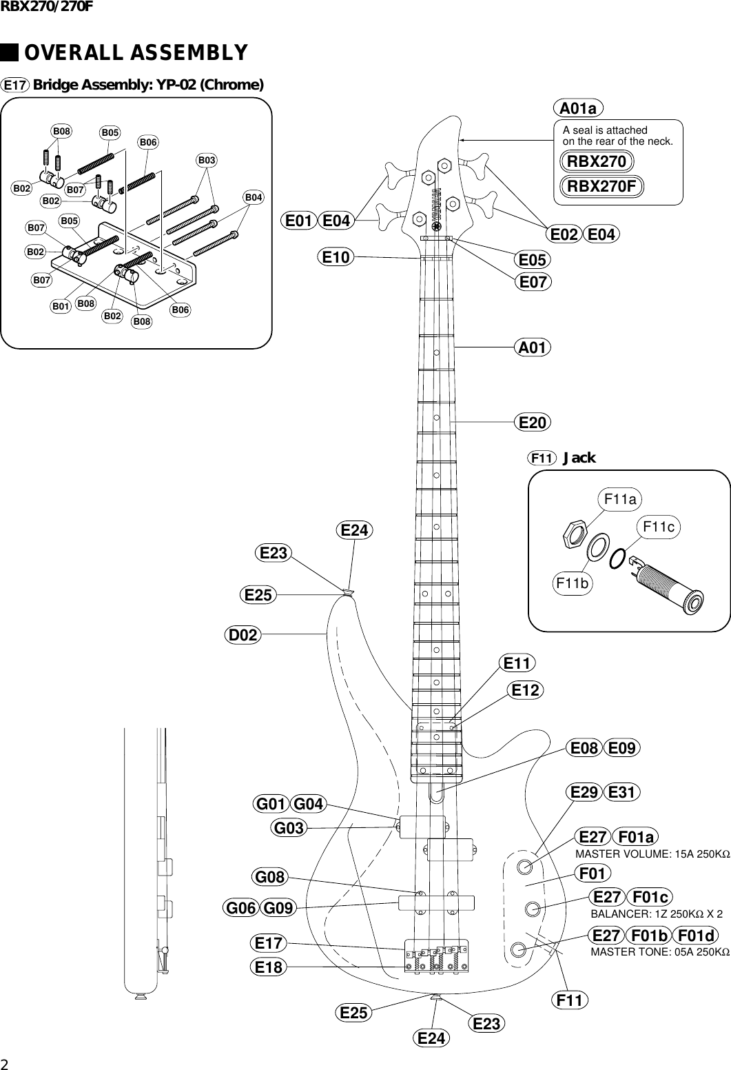 Page 2 of 4 - Yamaha Rbx270-Users-Manual ELECTRIC BASS Yamaha-rbx270-users-manual