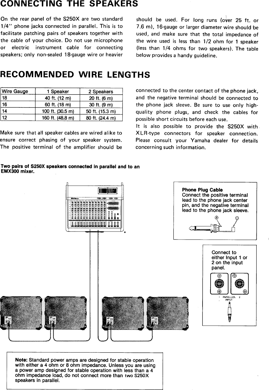 yamaha s250x speakers