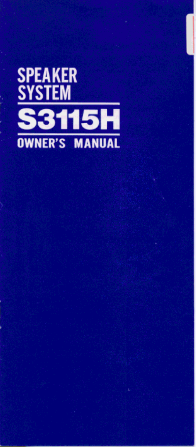 Page 1 of 5 - Yamaha  S3115H Owner's Manual (Image) S3115HE