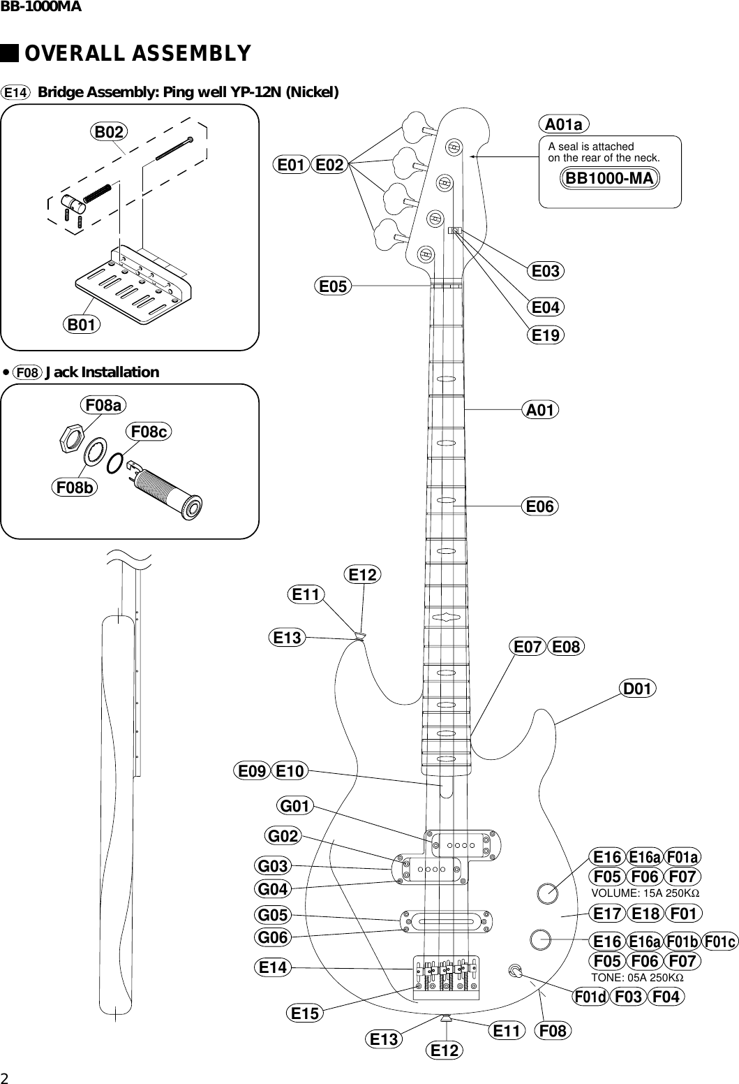 Page 2 of 4 - Yamaha Scuba-Diving-Equipment-Bb-1000Ma-Users-Manual ELECTRIC BASS  Yamaha-scuba-diving-equipment-bb-1000ma-users-manual