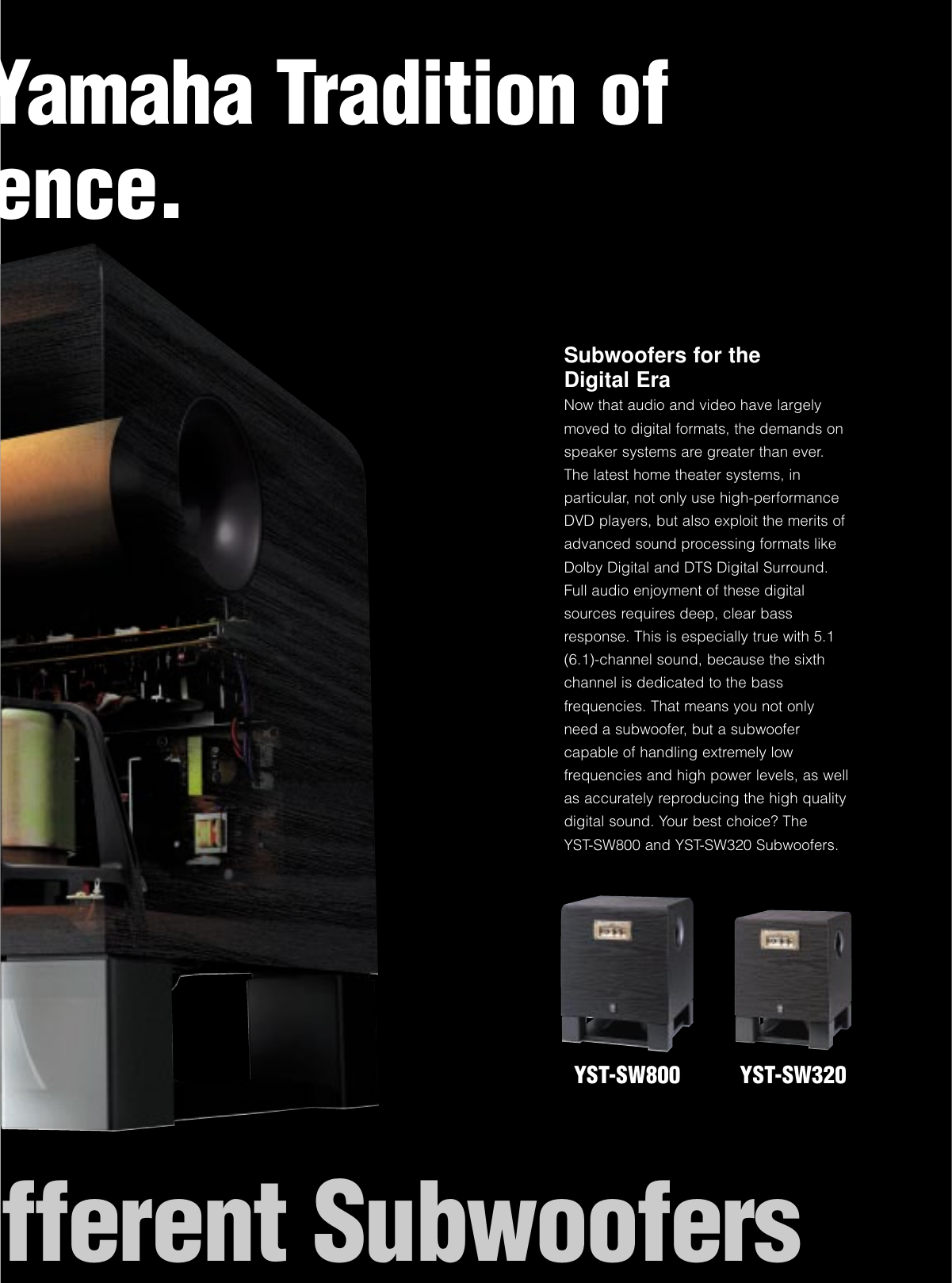 Page 3 of 8 - Yamaha Speaker-System-Advanced-Yst-And-Qd-Bass-Subwoofers-Users-Manual YST-SW800/320 Cat.(U/C)  Yamaha-speaker-system-advanced-yst-and-qd-bass-subwoofers-users-manual