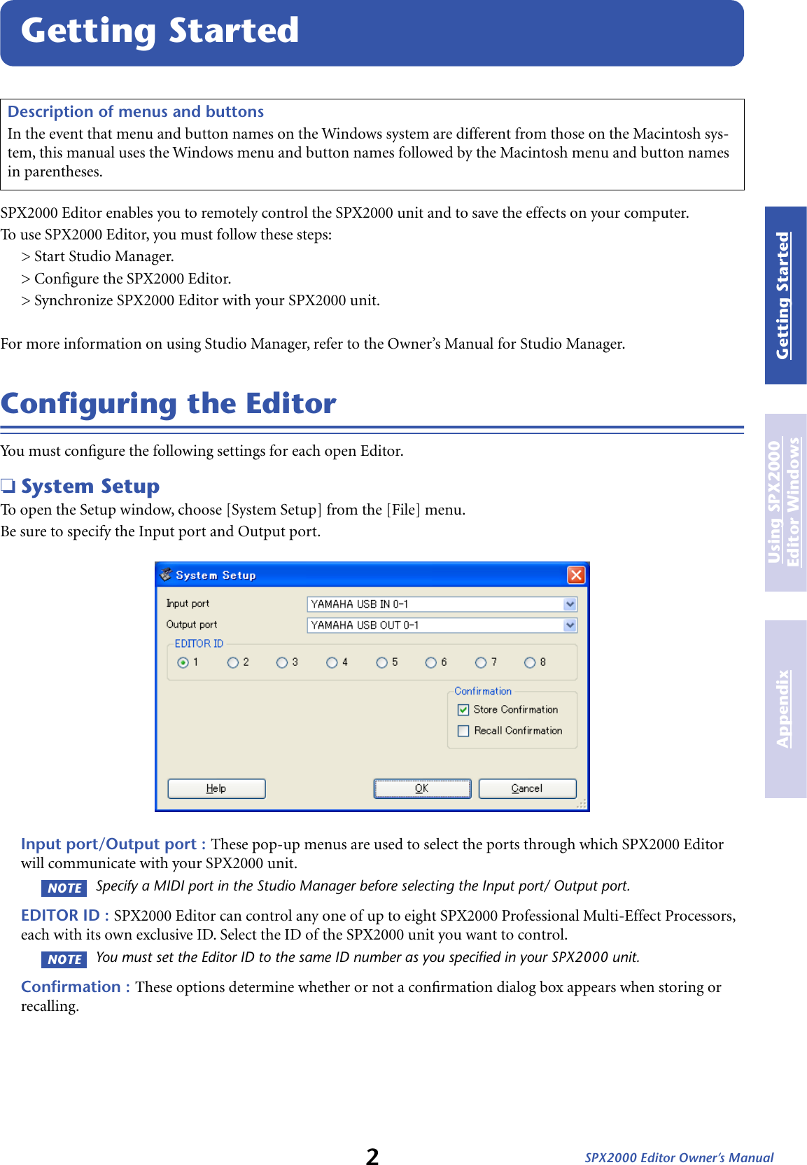 Page 2 of 11 - Yamaha Spx2000-Editor-Owners-Manual  Yamaha-spx2000-editor-owners-manual