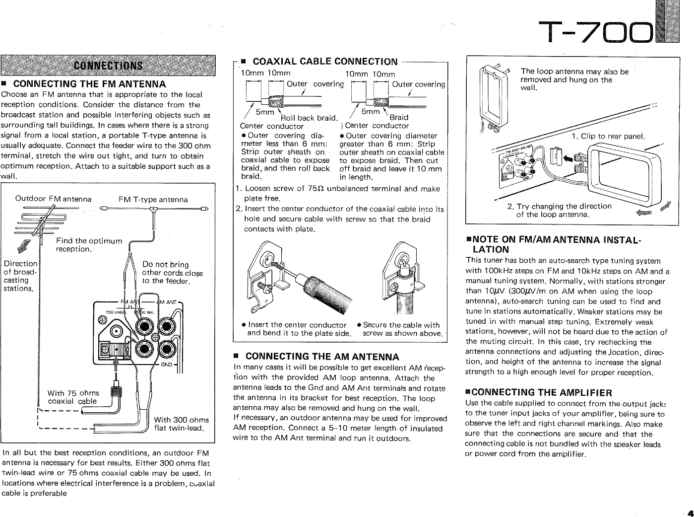 Page 5 of 12 - Yamaha .橡.ページ) T-700 OWNER'S MANUAL