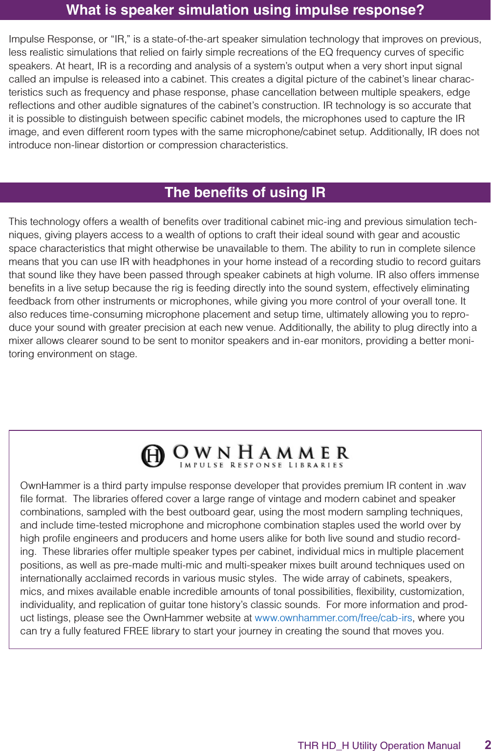 Page 2 of 12 - Yamaha THR HD_H Utility Operation Manual Manual_EN HD H OM E Web