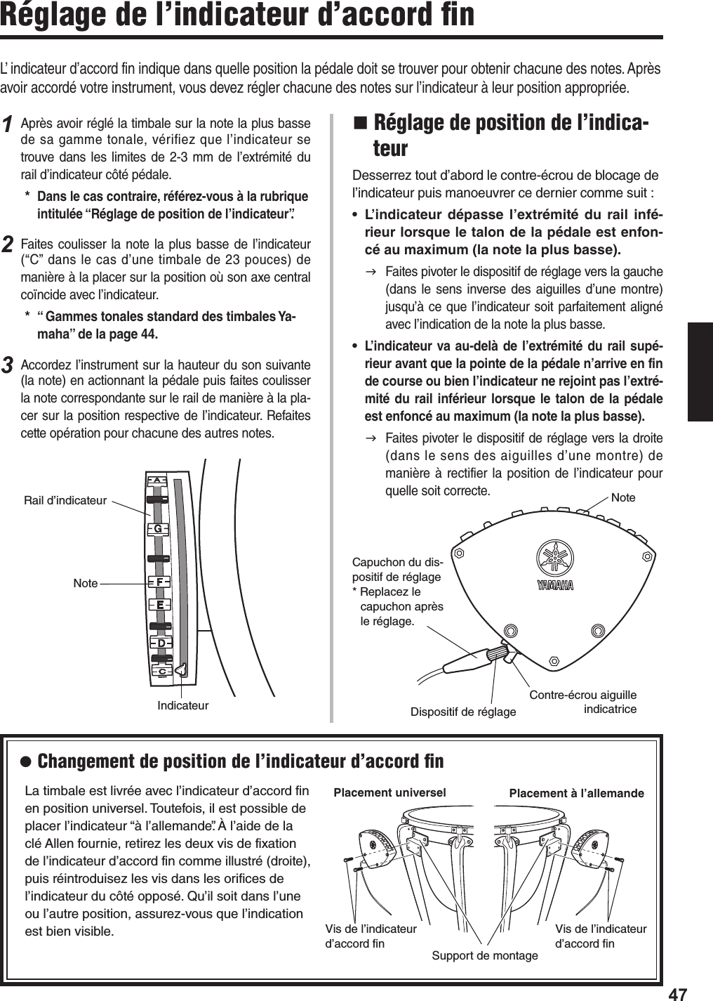 Yamaha TP 8300 7300 6300 4300 Owner's Manual Timpani F Om 