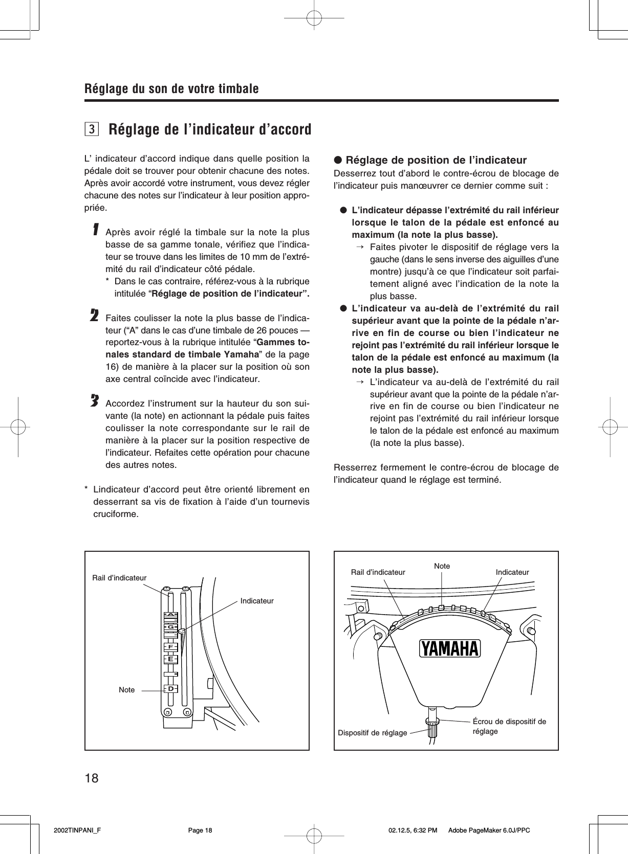 Page 7 of 10 - Yamaha  TP-6000 TP-4000 TP-5000 TP-7000 Series Owner's Manual Timpani TP62xx French