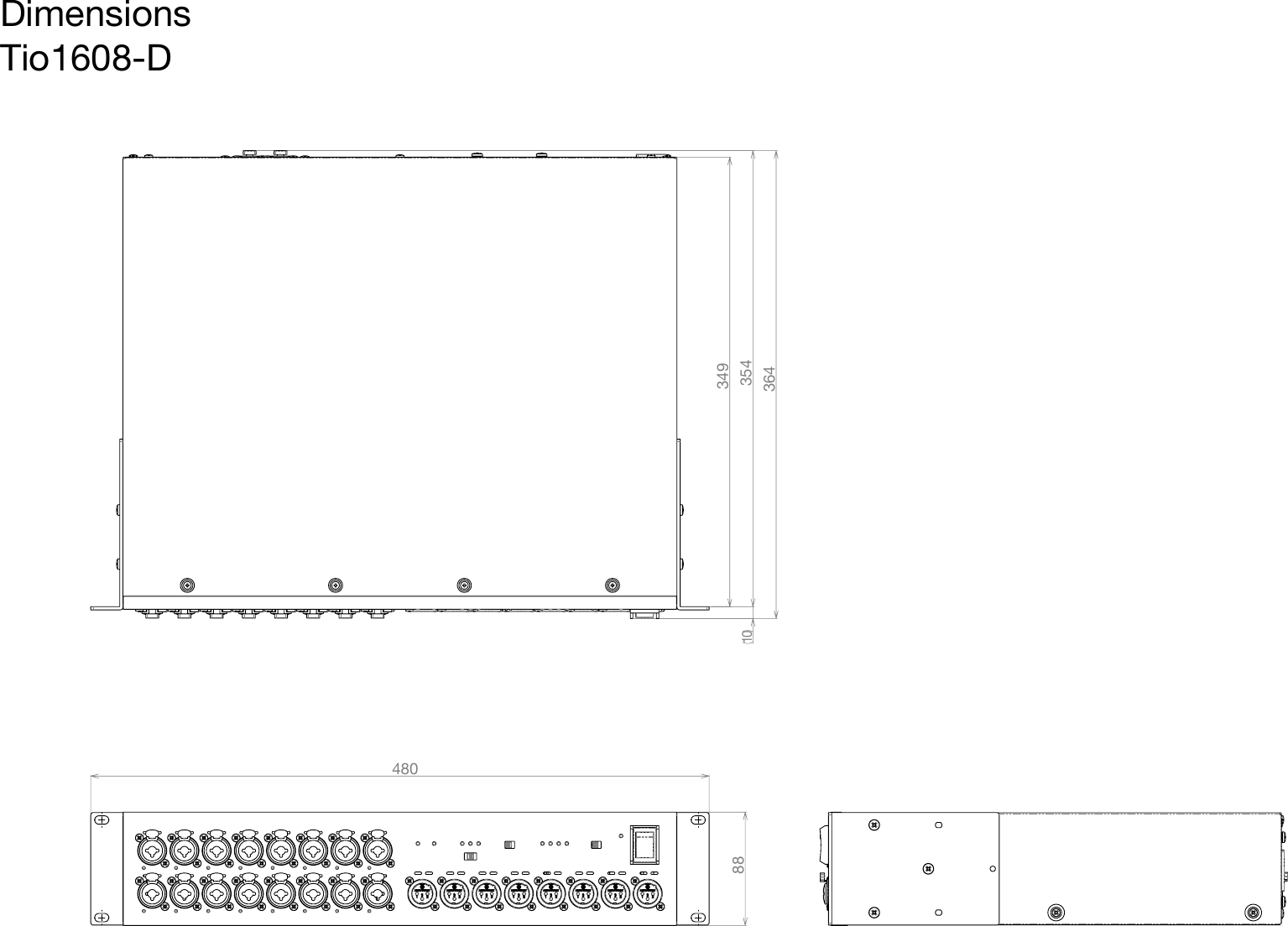 Page 1 of 1 - Yamaha Tio1608-Ddimensions Dimensions (Tio1608-D)