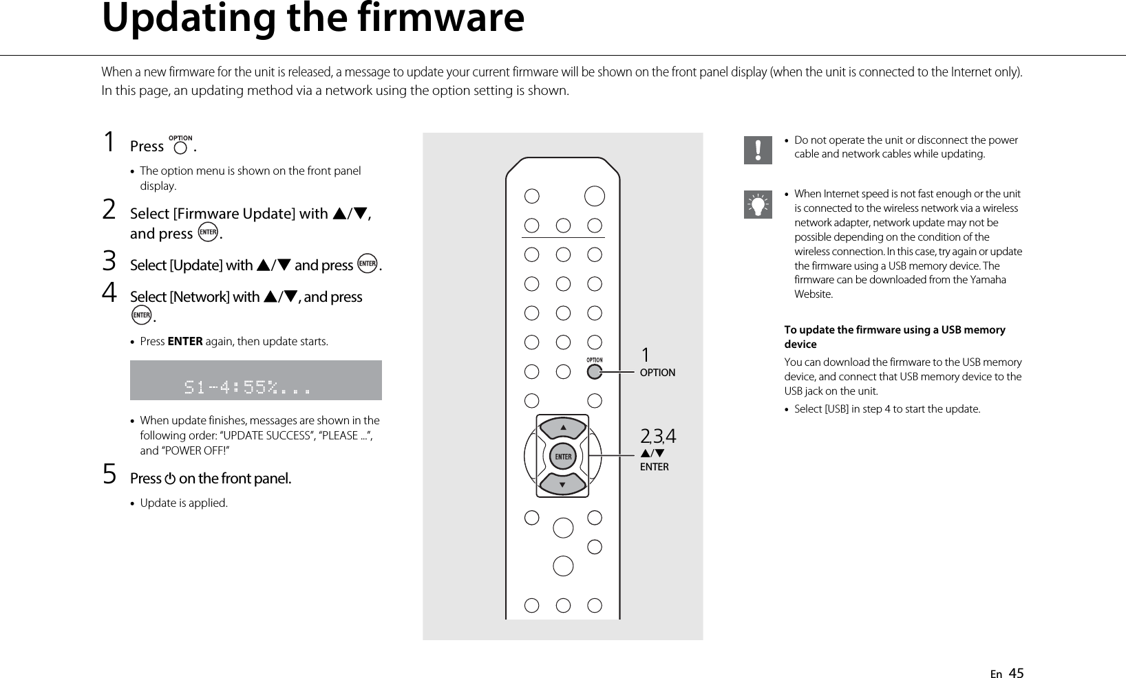 Page 1 of 1 - Yamaha  CD-NT670 / CD-NT670D Firmware Update Installation Manual 670D E