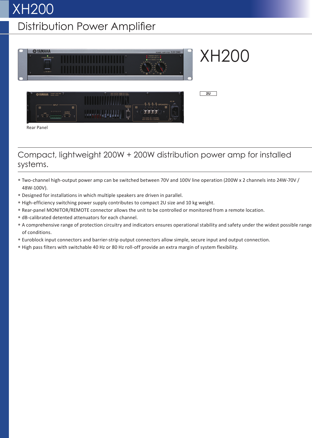 Yamaha 名称未設定 1 Data Sheet Xh0 Xh0 Datasheet