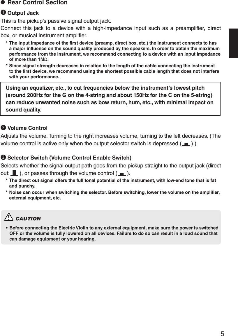 Page 6 of 11 - Yamaha YEV104 YEV105 OM ZR53760 A0 YEV-104/YEV-105 Owner's Manual YEV104,105 EN