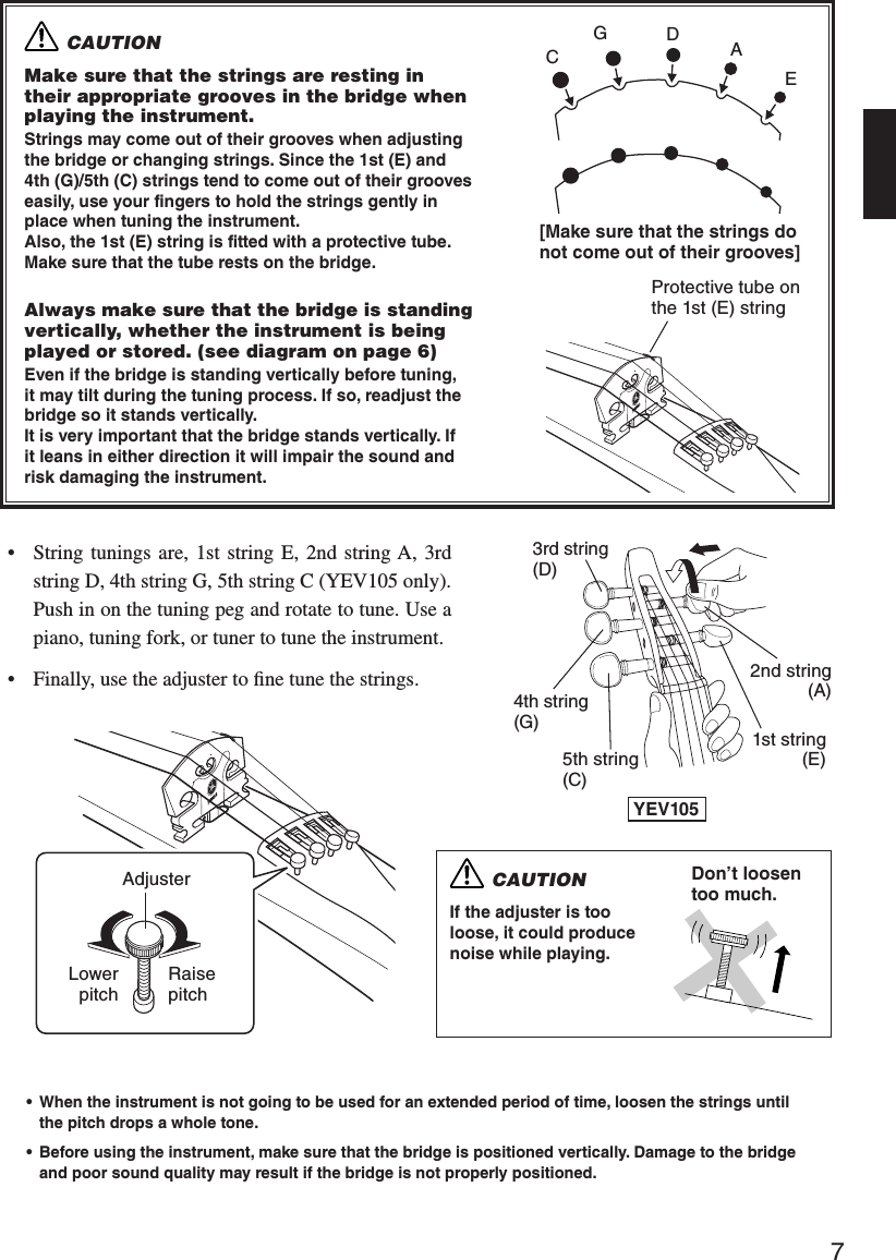 Page 8 of 11 - Yamaha YEV104 YEV105 OM ZR53760 A0 YEV-104/YEV-105 Owner's Manual YEV104,105 EN