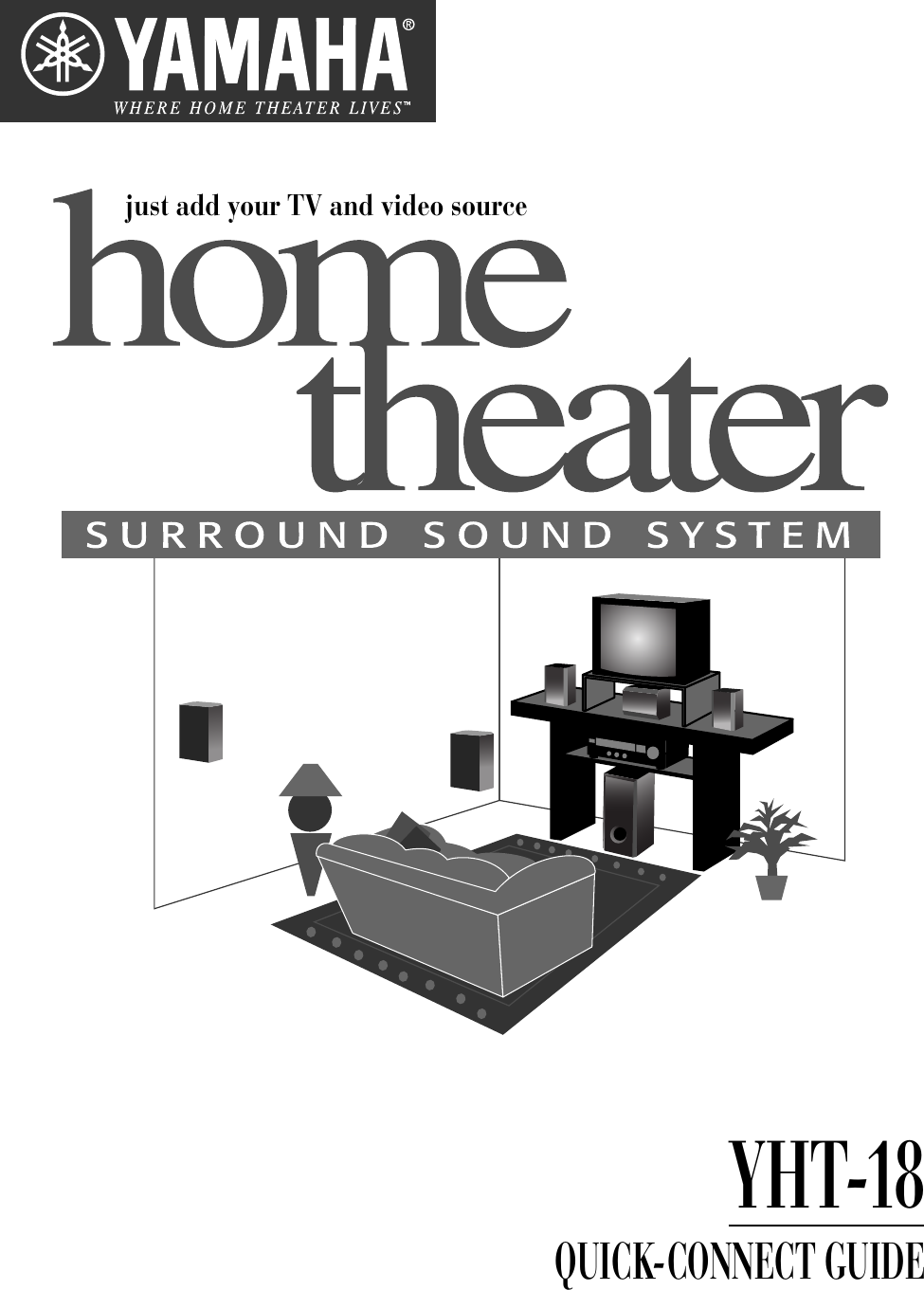 Page 1 of 12 - Yamaha YHT-18 Quick-Connect Connection Diagram YHT18QC