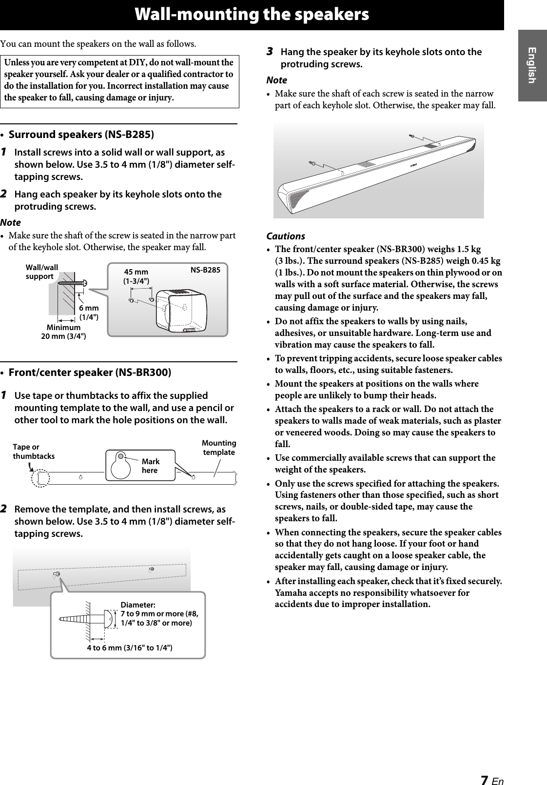Page 11 of 12 - Yamaha YHT-494 Owner’s Manual_UC YHT-494/HTR-3063/NS-BR300/NS-B285/NS-SW280 Manual