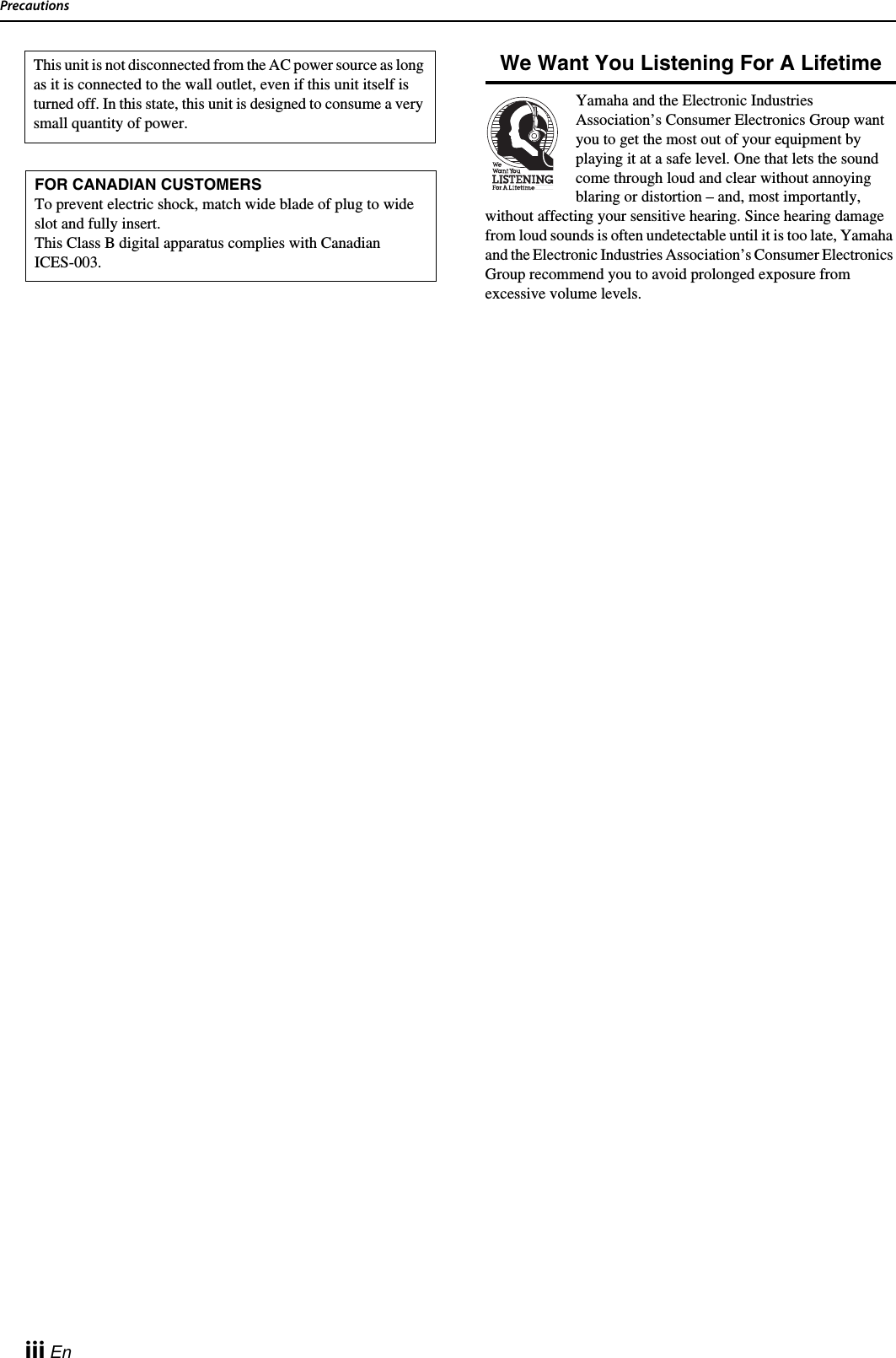 Page 4 of 12 - Yamaha YHT-494 Owner’s Manual_UC YHT-494/HTR-3063/NS-BR300/NS-B285/NS-SW280 Manual