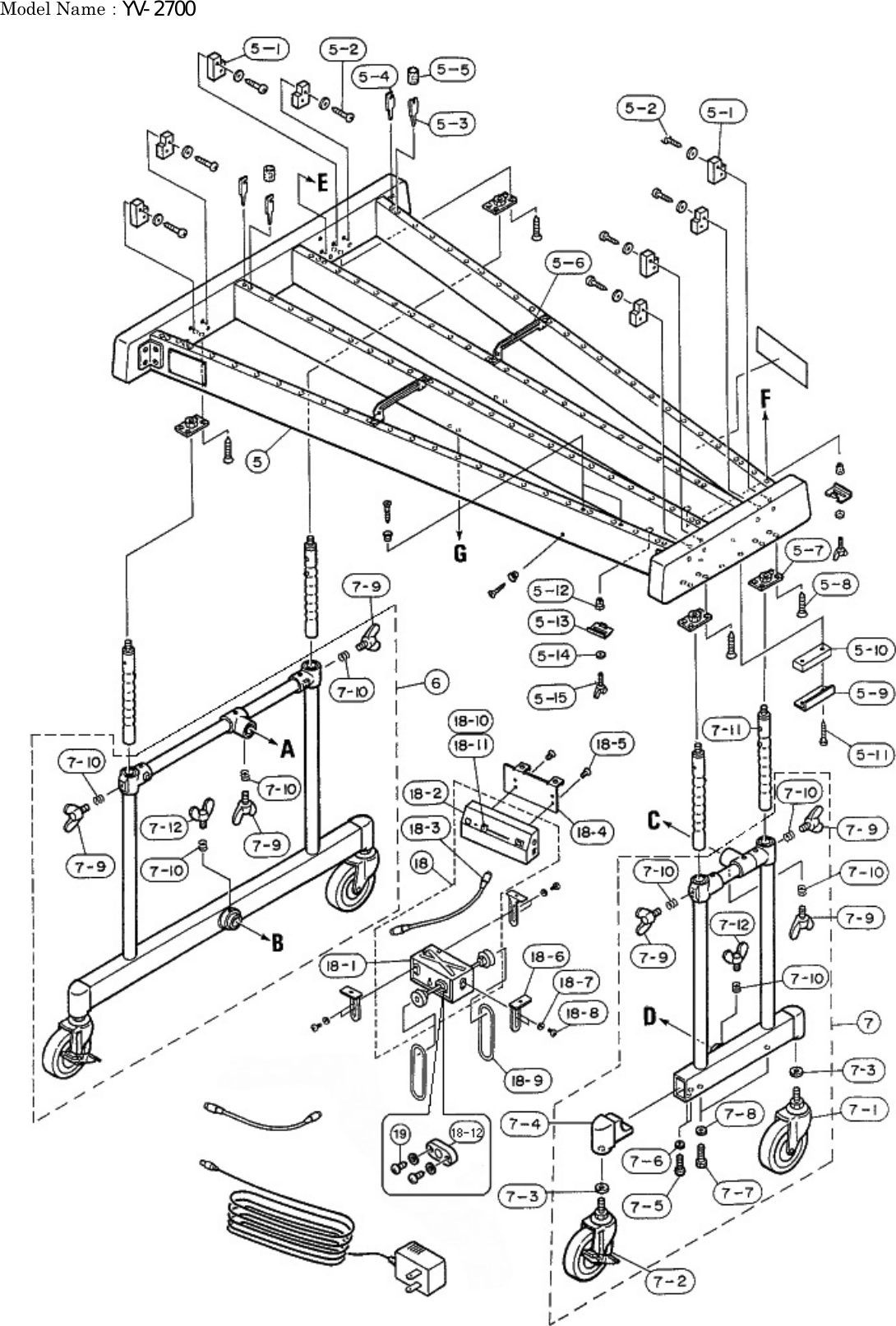 Page 4 of 8 - Yamaha PARTS YV-2700 Diagram