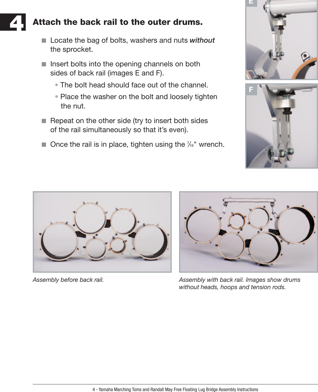 Page 6 of 12 - Yamaha  Tenor Drum Assembly Guide