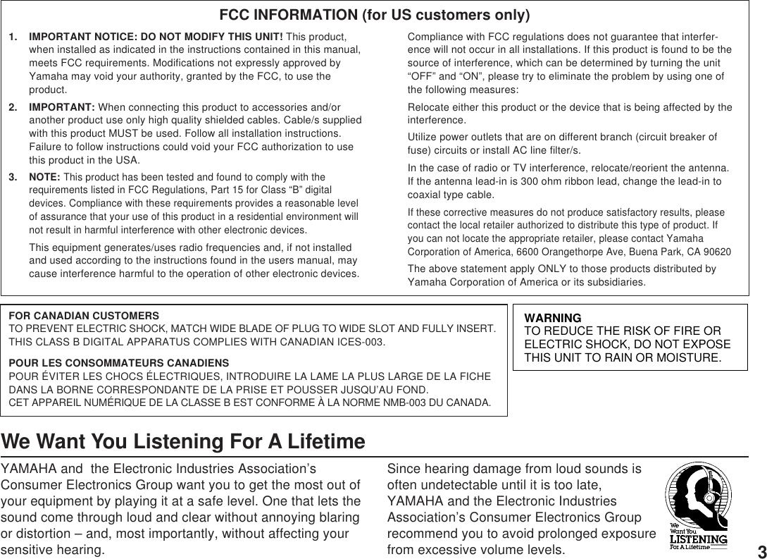 Page 3 of 9 - Yamaha Yst-M8-Owners-Manual YST-M8_E  Yamaha-yst-m8-owners-manual